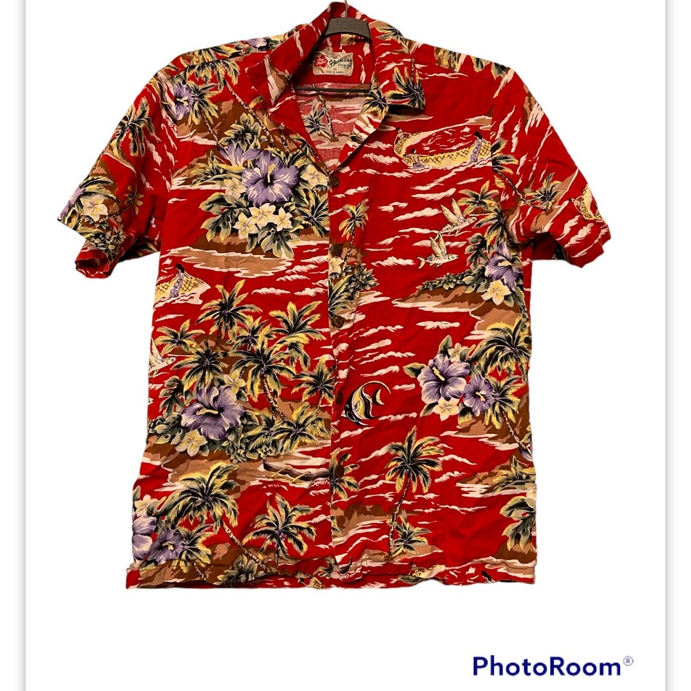 Hilo Hattie Mens Medium Hawaiian Aloha Shirt
